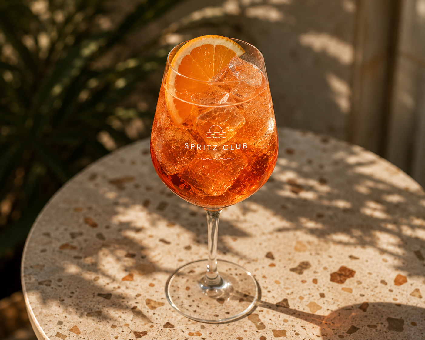 Spritz on a terrazzo table